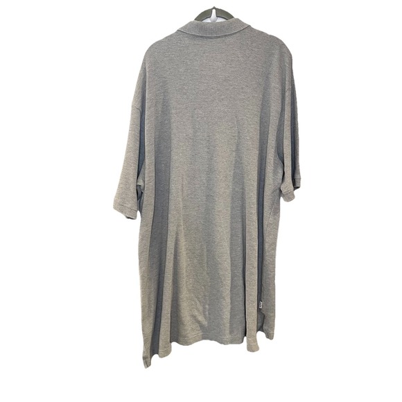 Vintage Polo Ralph Lauren Short Sleeve Rugby Shirt Gray Embroidered Flag Preppy - Picture 2 of 4